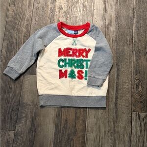Good Lad Festive Merry Christmas Sweatshirt - Cream, Gray, Red, Green